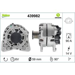 Alternator VALEO 439982 OE Ref 231008040R