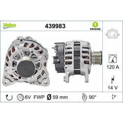 Alternator VALEO 439983 OE Ref 231001318R