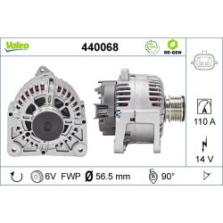 Alternator VALEO 440068 OE Ref 231008578R