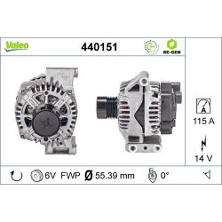 Alternateur VALEO 440151 pour FIAT, LANCIA OE 51727335 VALEO