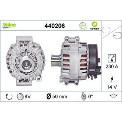 Alternator VALEO 440206 OE Ref 12317573754