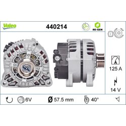 Alternator VALEO 440214 OE Ref 9642124980