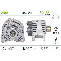 Alternateur VALEO 440218 pour RENAULT, référence OE 7711497371 VALEO