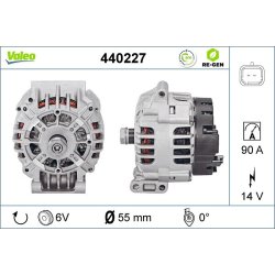 Alternateur VALEO 440227 pour RENAULT, référence OE 7701473735 VALEO