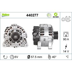 Alternator VALEO 440277 OE Ref 5702K2