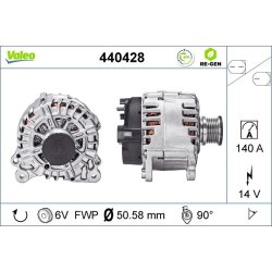Alternator VALEO 440428 OE Ref 03L903023K