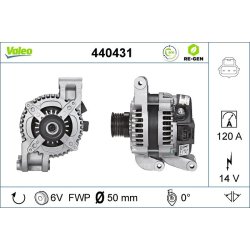 Alternateur VALEO 440431 pour FORD, VOLVO OE 1256552 VALEO