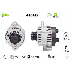Alternator VALEO 440442 OE Ref 71773263