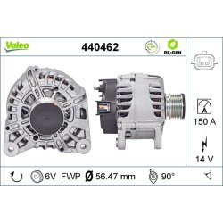 Alternator VALEO 440462 OE Ref 231004554R