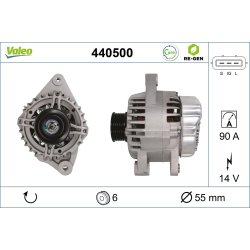 Alternator VALEO 440500 OE Ref 270600J020
