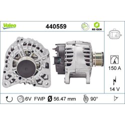 Alternator VALEO 440559 OE Ref 231007281R