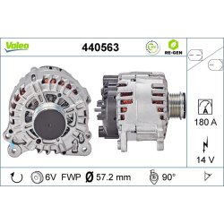 Alternator VALEO 440563 OE Ref 059903023M