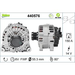 Alternator VALEO 440576 OE Ref 1685793