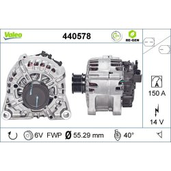 Alternator VALEO 440578 OE Ref 1707065