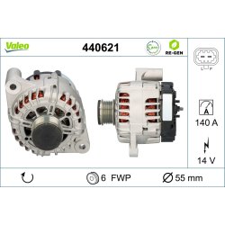 Alternateur VALEO 440621 pour VAUXHALL OE 1204642