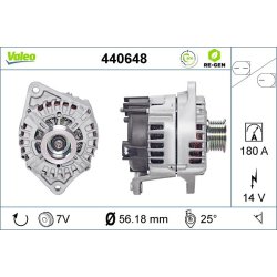 Alternator VALEO 440648 OE Ref 5801591930