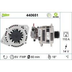 Alternateur VALEO 440651 pour VAUXHALL OE 8973638320 VALEO