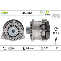 Alternator VALEO 440665 OE Ref 1229421
