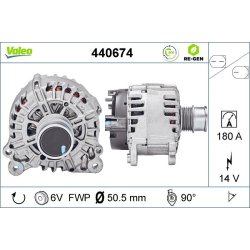 Alternator VALEO 440674 OE Ref 04E903015D