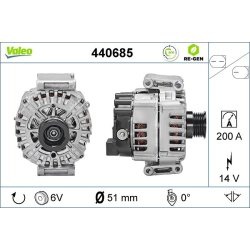 Alternator VALEO 440685 OE Ref 0009062822