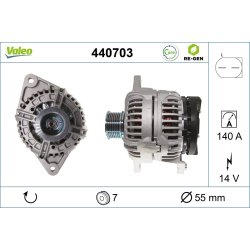 Alternator VALEO 440703 OE Ref 504009978