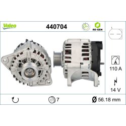 Alternateur VALEO 440704 pour FIAT, IVECO, UAZ OE 504009977 VALEO