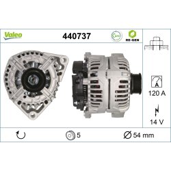 Alternator VALEO 440737 OE Ref 13156053