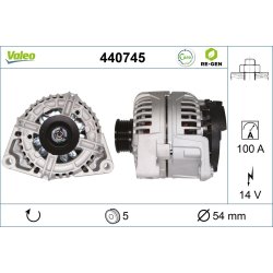 Alternator VALEO 440745 OE Ref 1204155