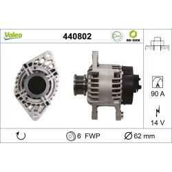 Alternateur VALEO 440802 pour FIAT OE 46554408