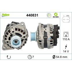 Alternateur VALEO 440831 pour FIAT, IVECO DUCATO, DAILY OE 504385133 VALEO
