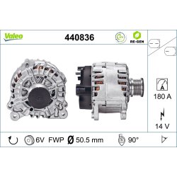 Alternator VALEO 440836 OE Ref 03G903016L
