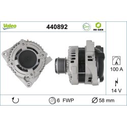Alternator VALEO 440892 OE Ref 2706033100