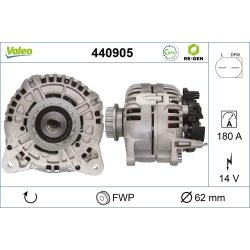 Alternator VALEO 440905 OE Ref 070903024