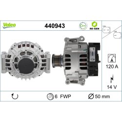 Alternator VALEO 440943 OE Ref 0141542702