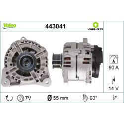 Alternateur VALEO 443041 pour RENAULT, référence OE 7711497091 VALEO