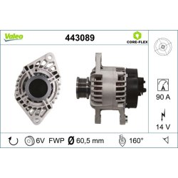 Alternateur VALEO 443089 pour FIAT OE 46554408 VALEO