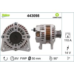 Alternateur VALEO 443098 pour NISSAN QASHQAI, SENTRA, TIIDA VALEO