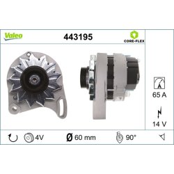 Alternateur VALEO 443195 pour AUTOBIANCHI, FIAT, LANCIA OE 7636428 VALEO