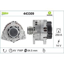 Alternator VALEO 443309 OE Ref 0009061207