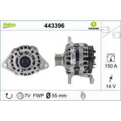 Alternateur VALEO 443396 pour IVECO DAILY OE 5802217842 VALEO