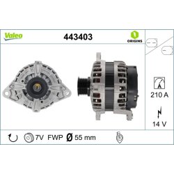 Alternateur VALEO 443403 pour IVECO DAILY OE 5801580930 VALEO