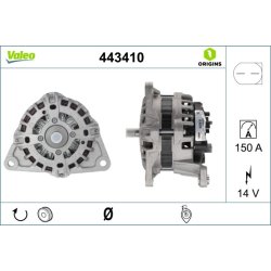 Alternateur VALEO 443410 pour FIAT, IVECO DUCATO, DAILY, MASSIF VALEO