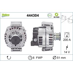 Alternator VALEO 444304 OE Ref 0009063122