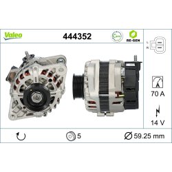 Alternateur VALEO 444352 pour HYUNDAI OE 3730003100 VALEO