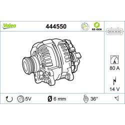 Alternator VALEO 444550 OE Ref A2TA5191