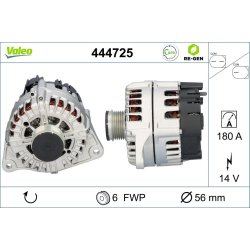 Alternateur VALEO 444725 pour FIAT, IVECO DUCATO, DAILY, MASSIF VALEO