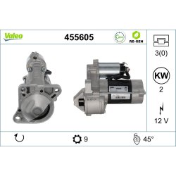 Starter Motor VALEO 455605 OE Ref 0R20118400B