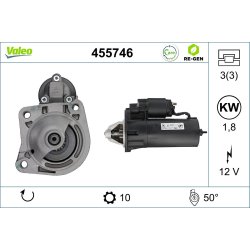 Démarreur VALEO 455746 pour FORD, MAZDA OE 1008835