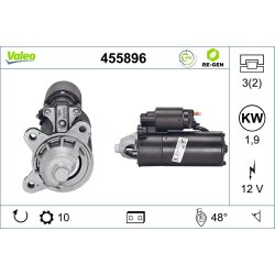 Démarreur VALEO 455896 pour FORD OE 1008813