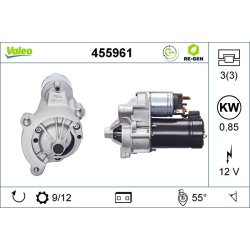 Démarreur VALEO 455961 pour CITROEN, FIAT, LANCIA, PEUGEOT VALEO